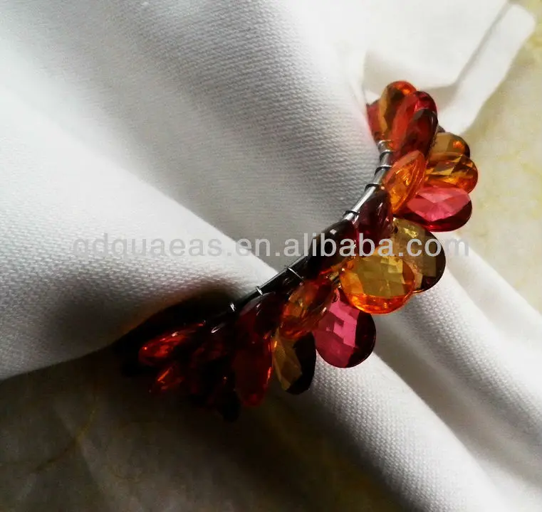 

beaded wedding napkin ring, napkin holder, decoration napkin ring