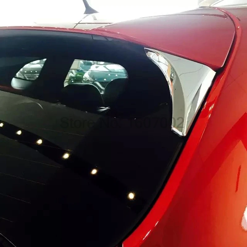 Fit For Nissan Qashqai 2014 2015 2016 2pcs Chrome Tail Rear Window Sequins Windshield Triangle Molding Trim Protectors | Автомобили и