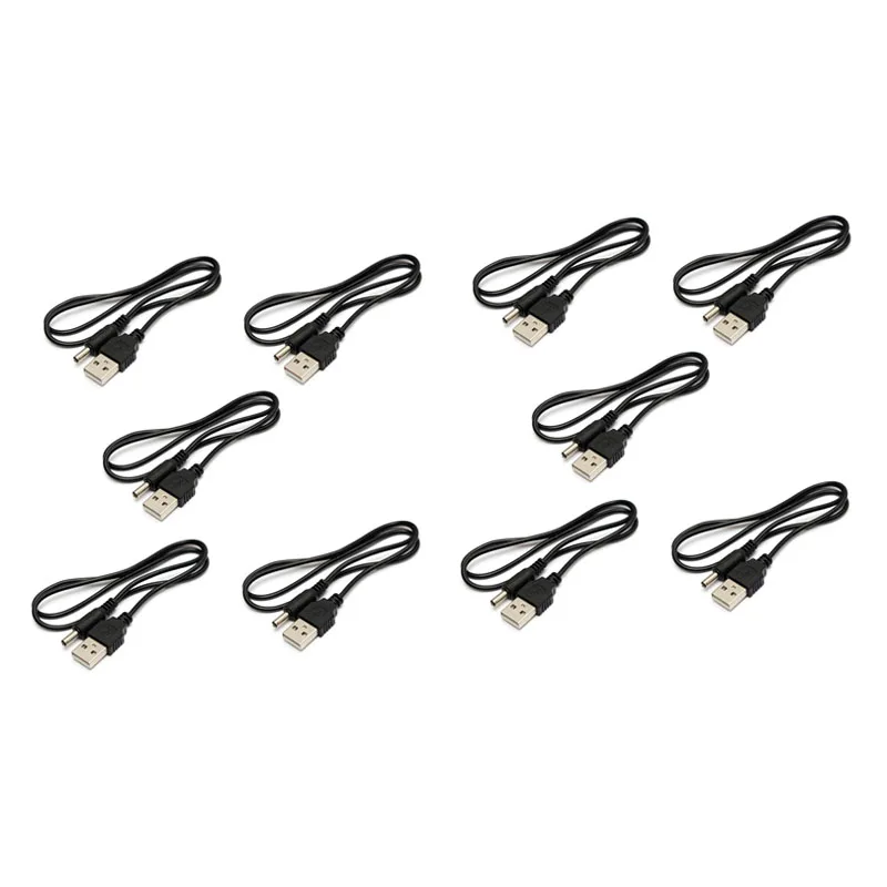 10 шт. штекер USB 2 0 на разъем питания постоянного тока 3 5 мм x 1 35 зарядный кабель для