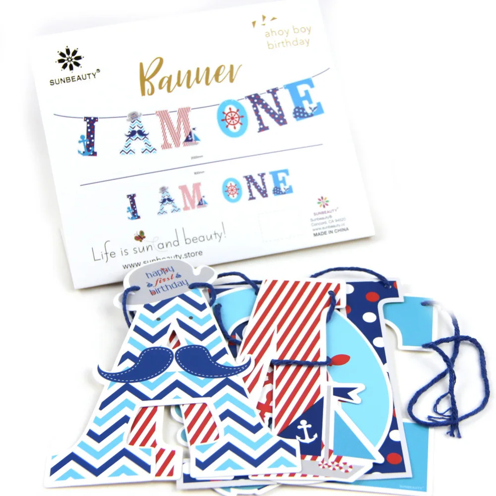Тематический Океанский баннер &quotI AM ONE&quot морской вечерний первый день рождения