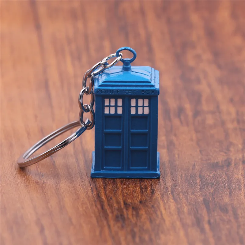 Dr Who синий ТАРДИС полицейская коробка брелок медный ключ из металлического сплава кольца для подарка брелок ювелирные изделия для автомобиля Dr Who брелок