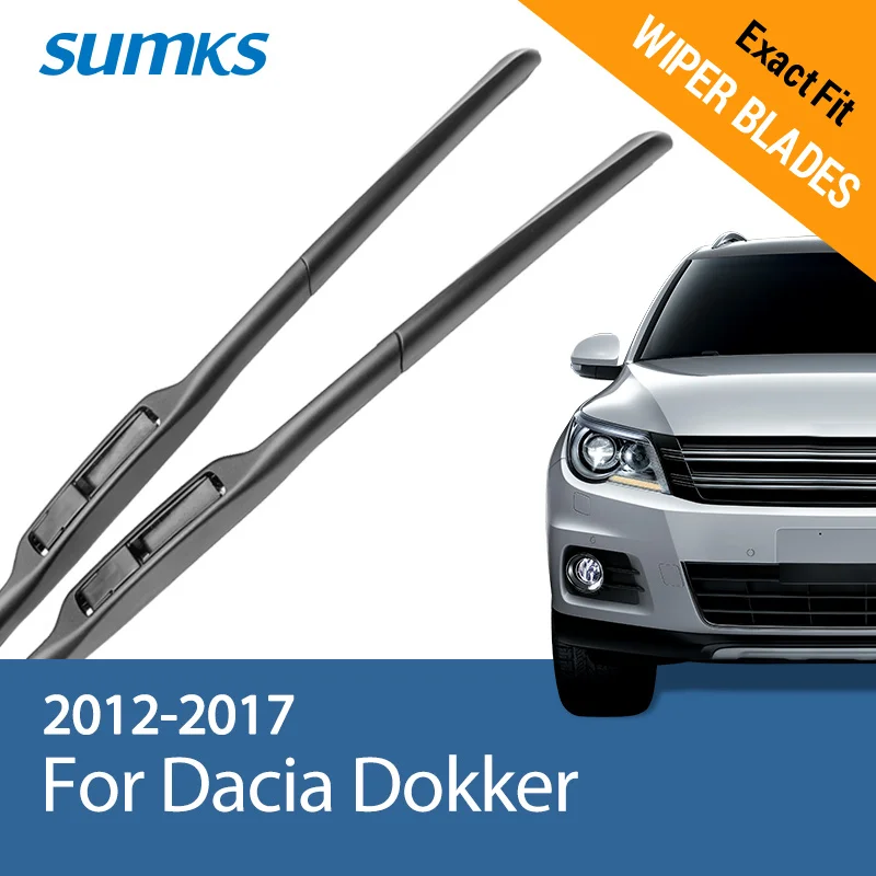 

Щетки стеклоочистителя SUMKS для Dacia Dokker, 22 и 16 дюймов, подходят для крючковых рычагов 2012, 2013, 2014, 2015, 2016, 2017