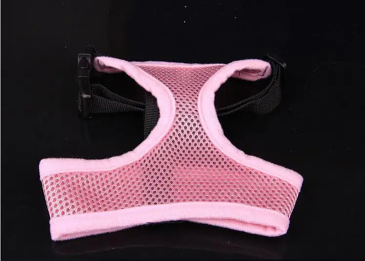 Pure Pink 1 шт. Воздухопроницаемый жгут для маленьких собак, щенков, кошек, Сбруя-жилет, нейлон, ошейник, нагрудный ремень, собачий поводок товары для животных - Цвет: Pure Pink
