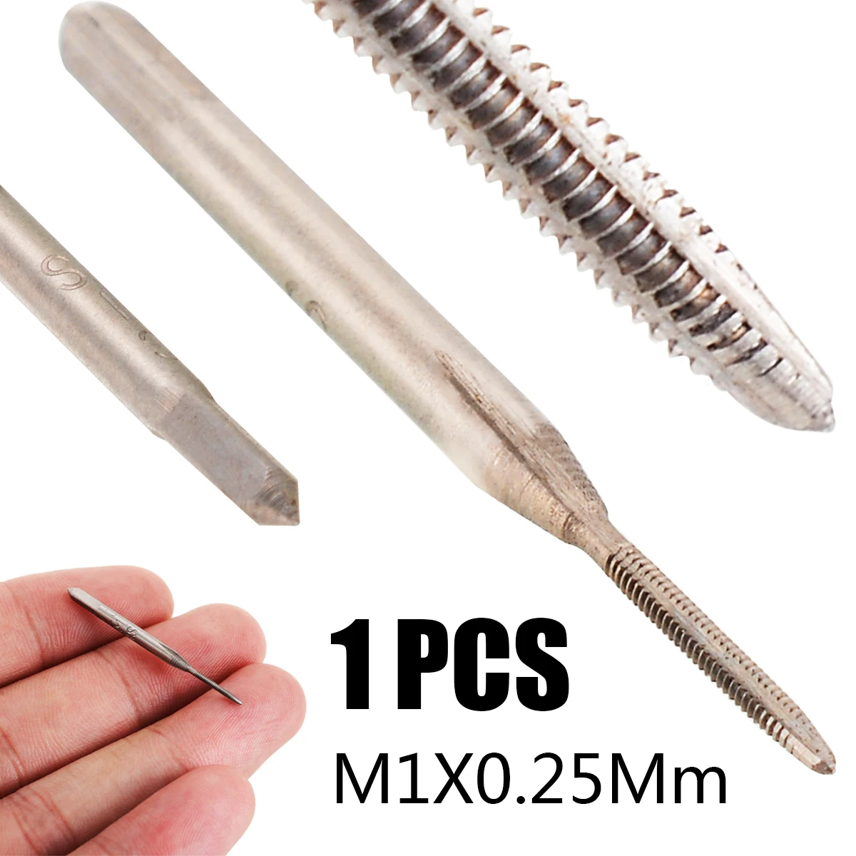M1X0point25Mm Высокая Скорость Сталь резьбы крана инструмент M1-M5 0,25/0,4/0,5/0,7/0,8 мм промышленного алюминиевого профиля HSS Метрическая с коническим отверстием производства зажигания Нажмите правой рукой сверла - Цвет: M1X0point25Mm