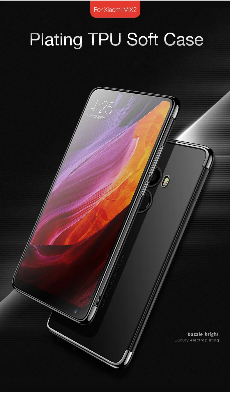 Мягкий ТПУ чехол для Xiaomi mi Mix 2 S x Чехол защитный ковер прозрачный чистый силикон x2S