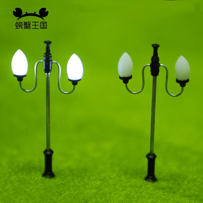 10pcs 1:100 Copper Model Railway Train Lamp Post Street Lights HO Scale Lighting | Игрушки и хобби