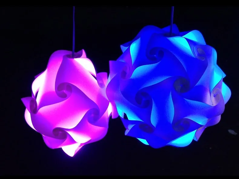 10 компл. 300 шт. 250 мм современные DIY элементы IQ головоломки ZE абажуром потолочный светодиодный подвесной светильник шар светильник освещения 110-240 В