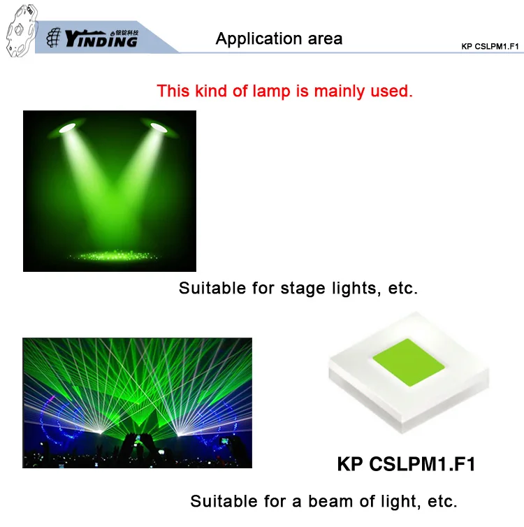 2 шт. OSRAM KP CSLPM1.F1 20 Вт высокомощный светодиодный зеленый свет сценический свет проектор Источник света 3030 дальний фонарик фитиль