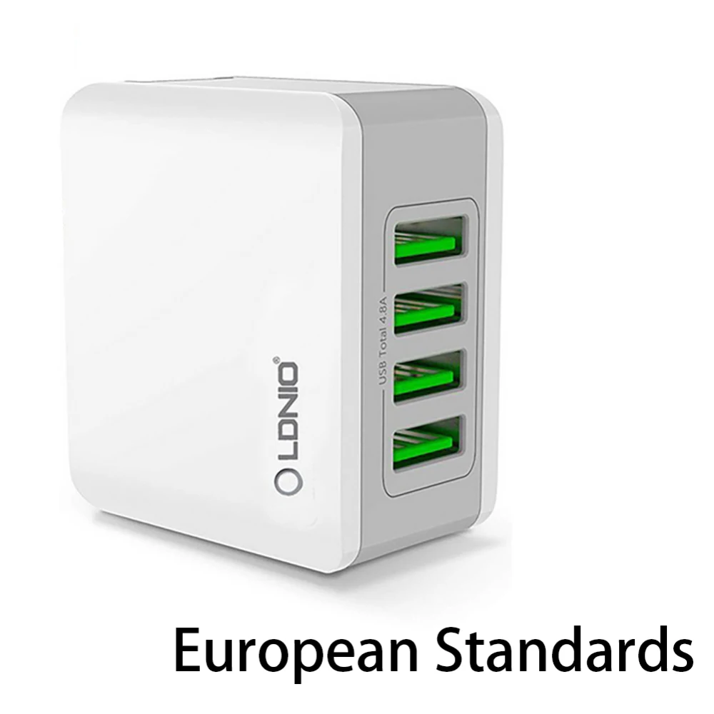 Горячая Распродажа LDNIO A4403 5V 4.4A 4-Порты и разъёмы универсальное USB Сетевое зарядное Зарядное устройство адаптер USB настенное зарядное устройство для смартфон планшеты Зарядное устройство для iPhone х huawei