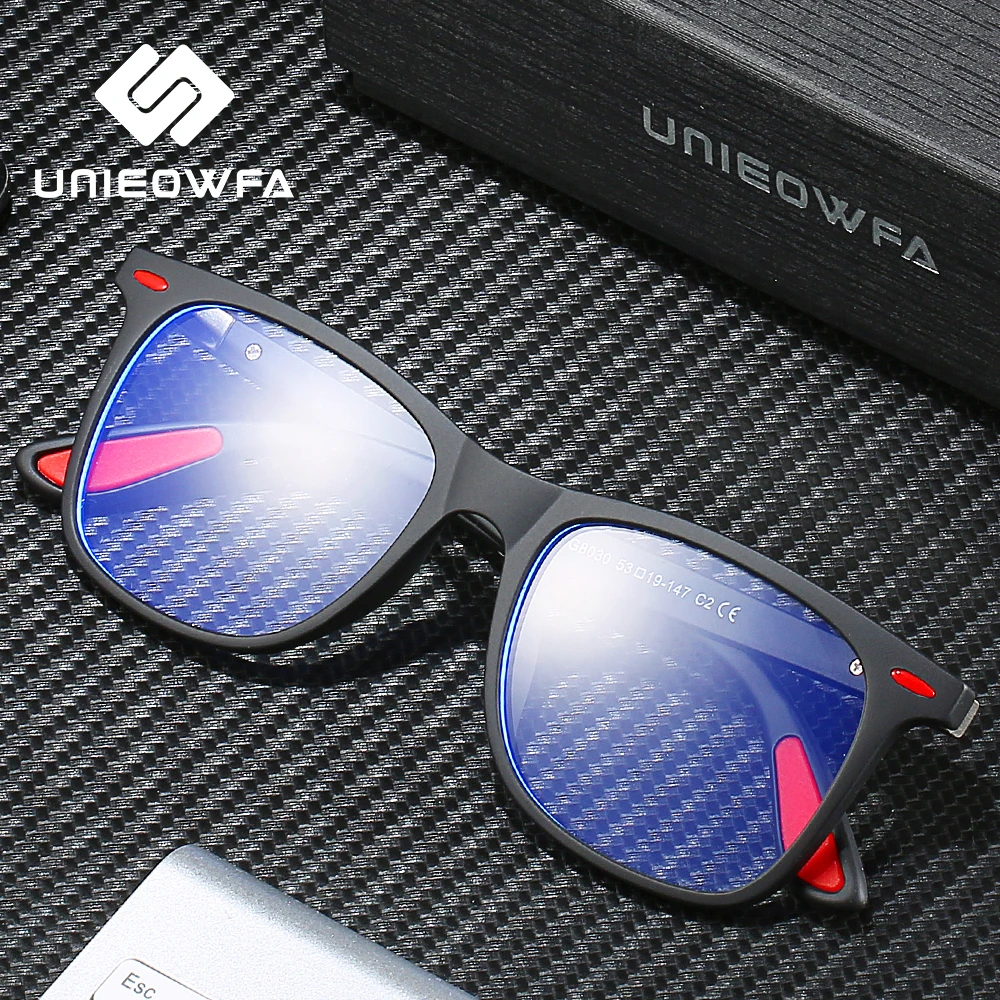 UNIEOWFA Retro Clear Glasses Frame Men Women Optical Myopia Eyewear Frame Transparent Spectacles TR90 Prescription Eyeglasses