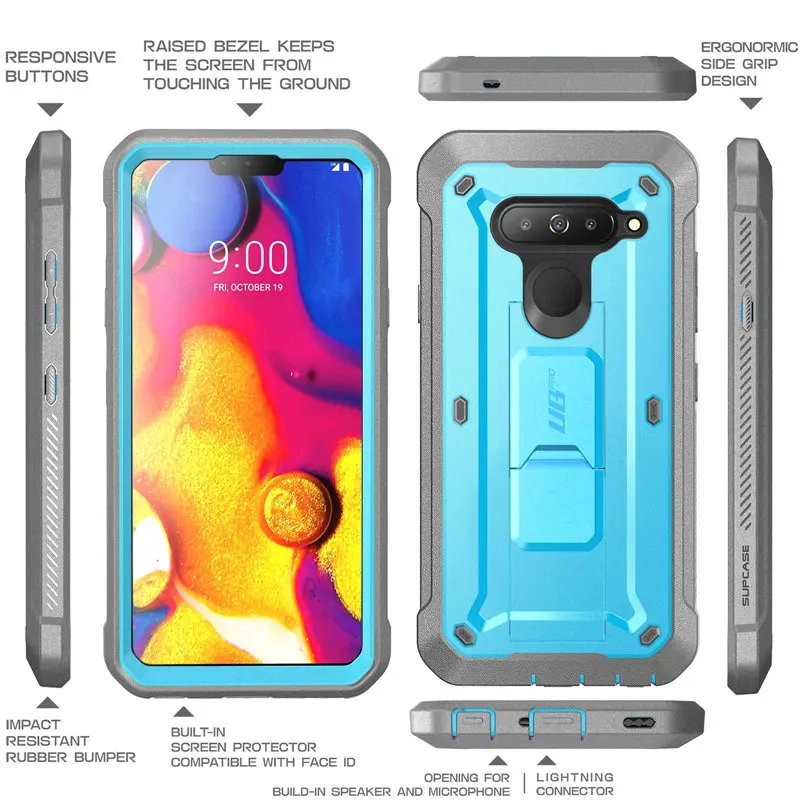 Для LG V40 ThinQ V40 чехол SUP чехол UB Pro сверхпрочный корпус прочная кобура Чехол со встроенной защитой экрана и подставкой