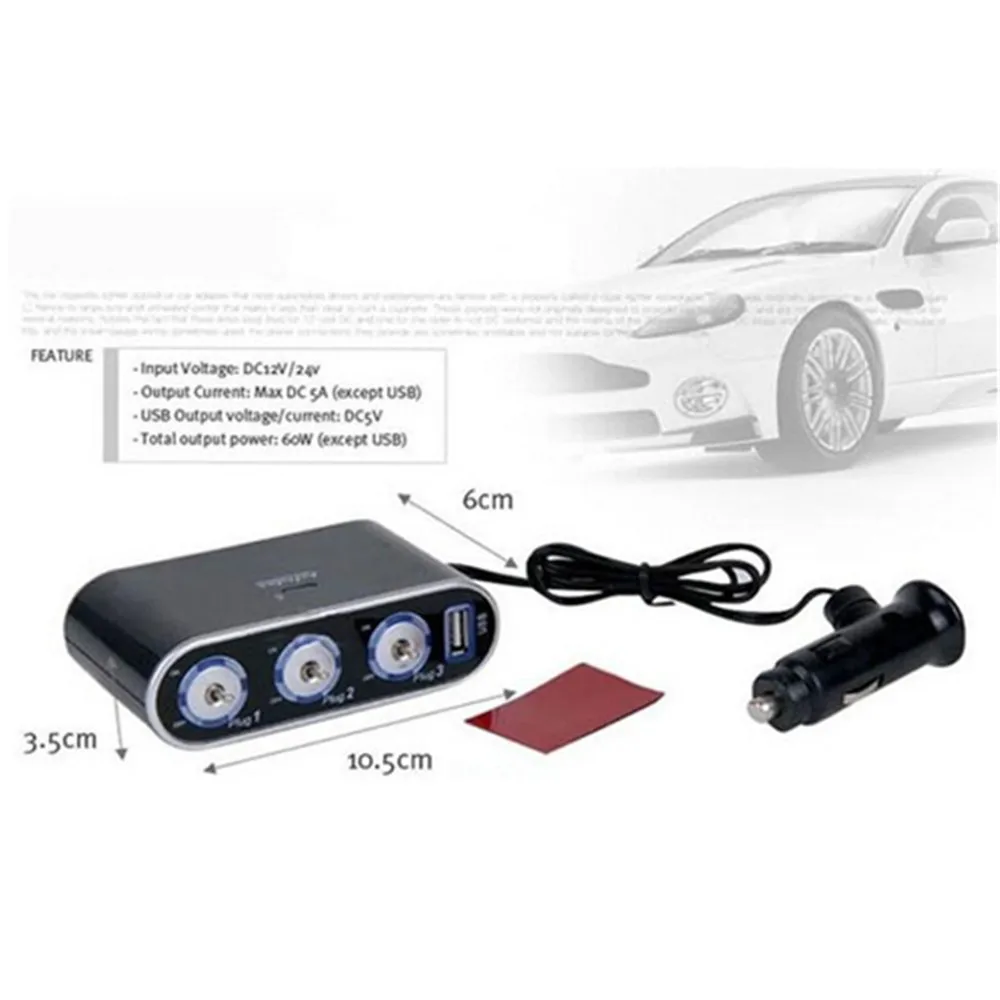 Прочный Зарядные устройства для автомобиля Mini USB переключатель автомобильного