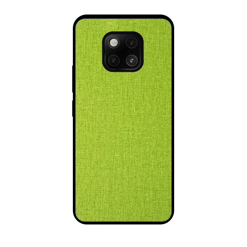 Green Тканевый художественный простой чехол для huawei P30 mate 20 Pro Lite 20X Honor 9X Nova 4e 4 5 Чехол дышащий противоударный мягкий чехол бампер - Цвет: Green