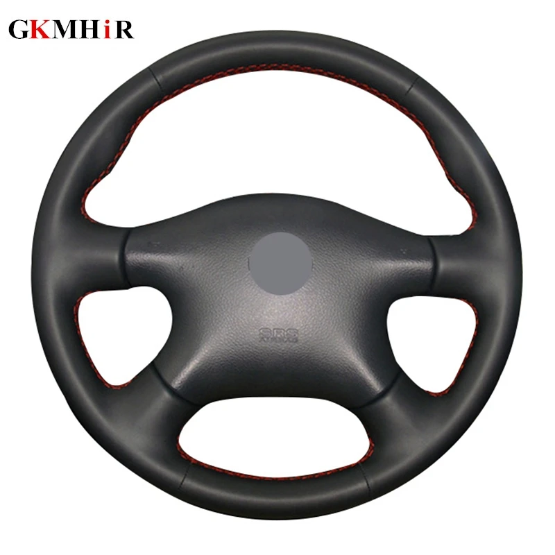 Чехол на руль из черной кожи для Nissan Almera N16 Pathfinder Primera Paladin Old XTrail 2001 2006 Renault Samsung