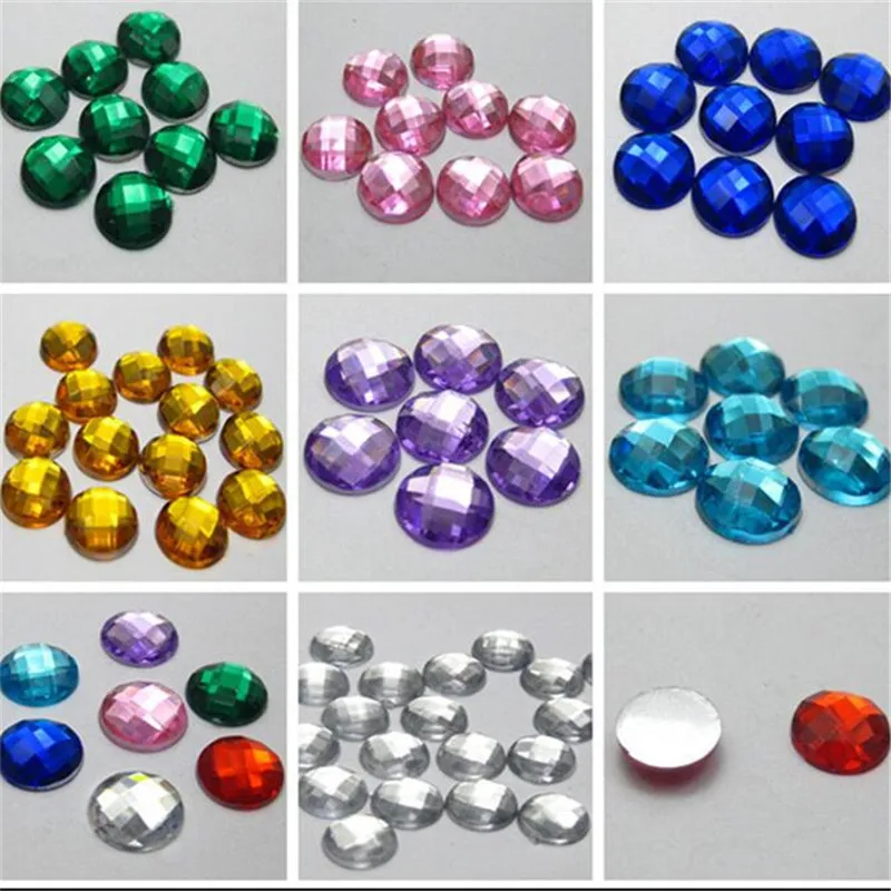 6-30 мм DIY Bling случайная смесь цветов Круглая Решетка ограненные Акриловые стразы