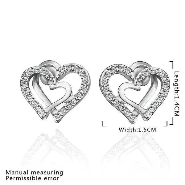 Серьги из серебра 925 пробы с покрытием розового золота LKN18KRGPE838/9