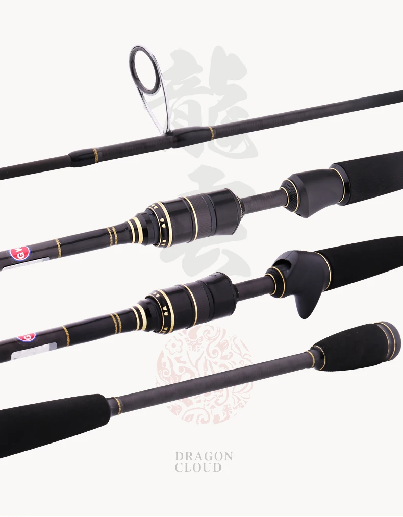 Углеродная Приманка Удочка 1,8 m 2,1 m 2,4 m Pesca M power Olta 3-15g приманка вес baitcasing палочки 2 секции спиннинг литое удилище