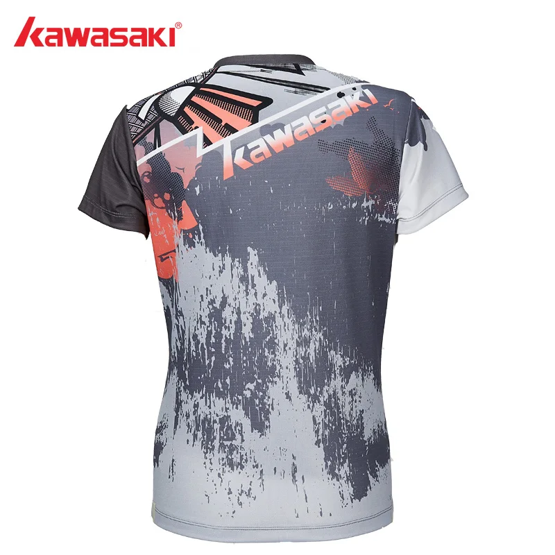 Оригинальная женская спортивная одежда Kawasaki для бадминтона рубашки с V образным