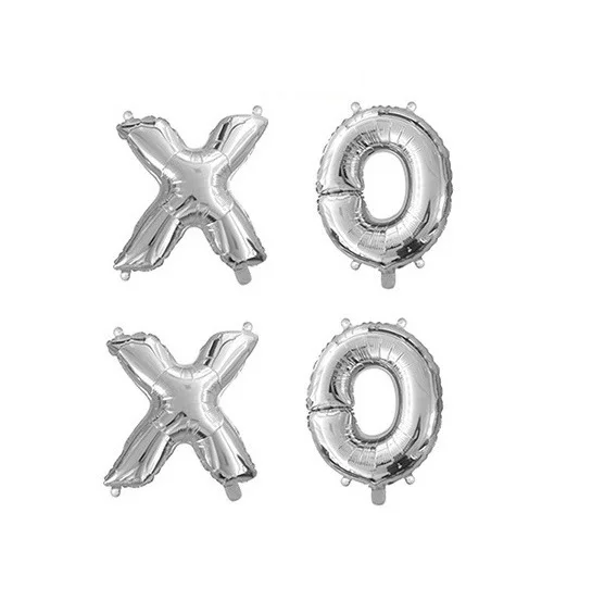 Золотой Серебряный XOXO буквы воздушные шары девичник вечеринка Свадьба украшения