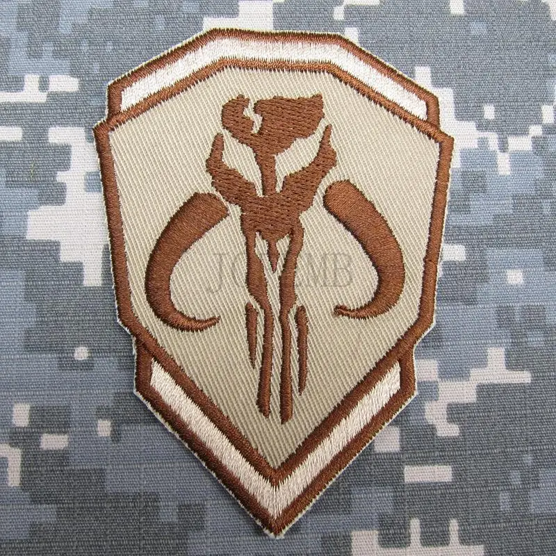 Вышитая нашивка с черепом Tan Boba Fett мандалориан банта охотник за головами B3384|embroidery