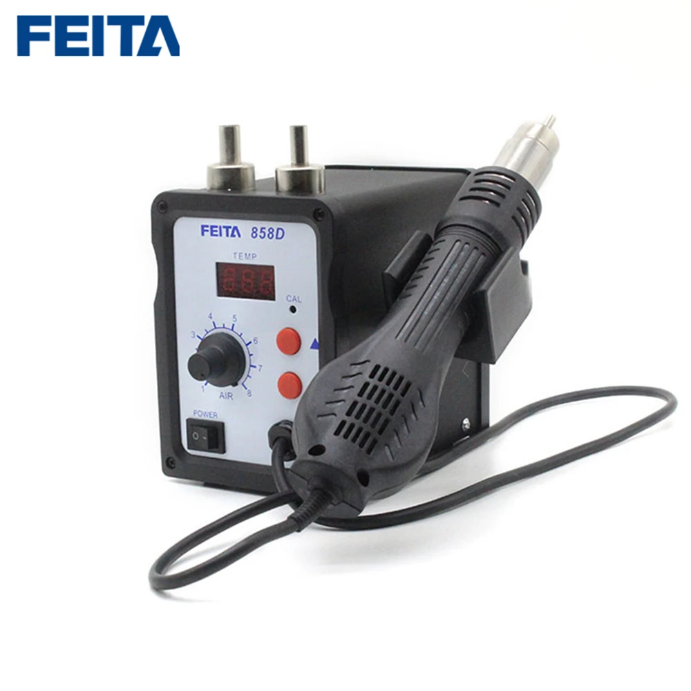 FEITA 858D пистолет горячего воздуха SMD паяльная станция цифровой дисплей Сварка
