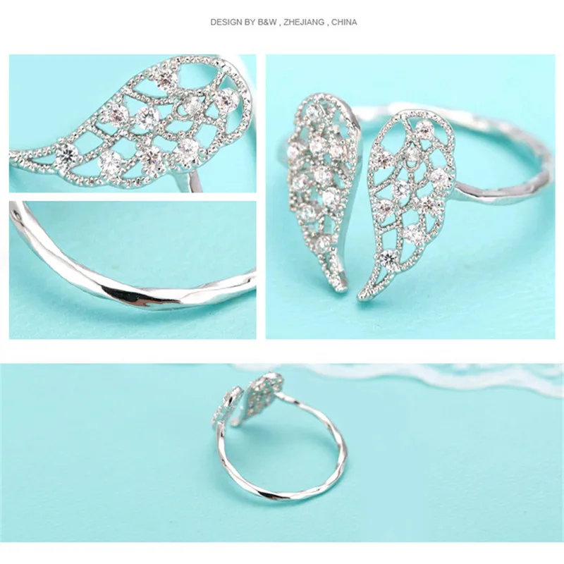 2017 прямые поставки ограниченная по времени медные кольца модные с крыльями