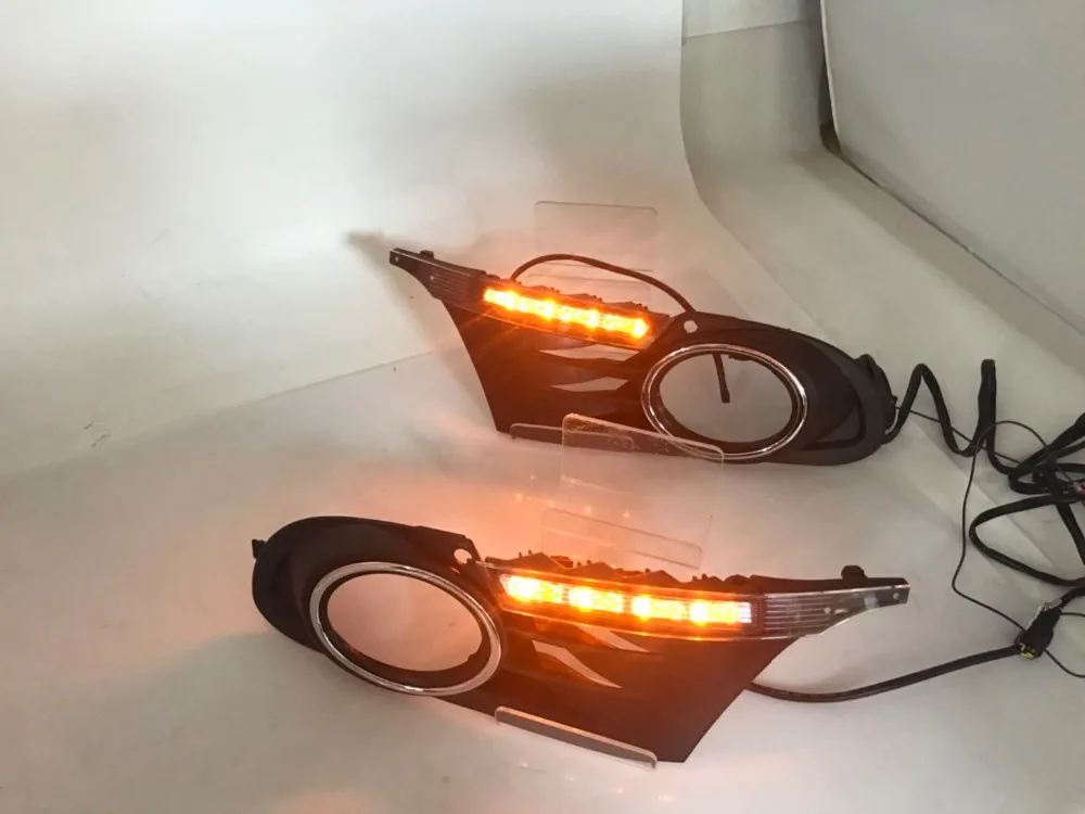 Osmrk led drl Дневной ходовой светильник с желтым поворотником для volkswagen vw golf 6 MK6