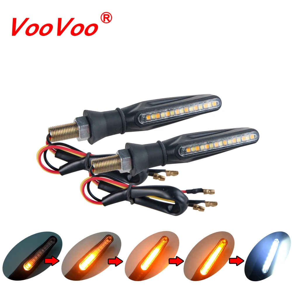 1 пара универсальный 12 SMD чипов белый светодиод для мотоцикла DRL и указатель
