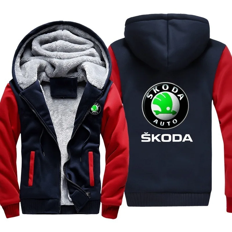 Для автомобиля Skoda шерстяная Толстовка женщин мужчин негабаритных Толстовки с