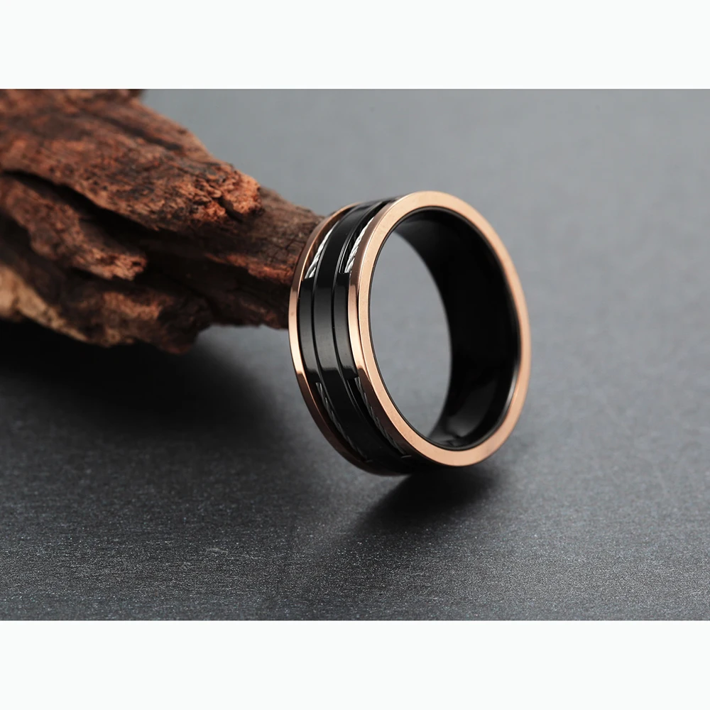 Кольцо из титана и карбида 8 мм черное/розовое/золотое|carbide ring|wedding ringsring engagement |