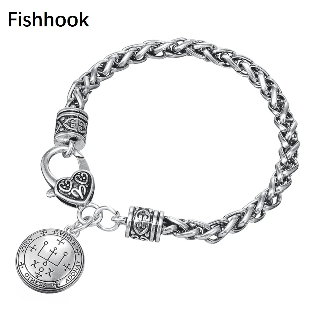Женский браслет на запястье Fishhook Sigil Archangel Raphael Enochian Talisman Amulet Angel модный ювелирный