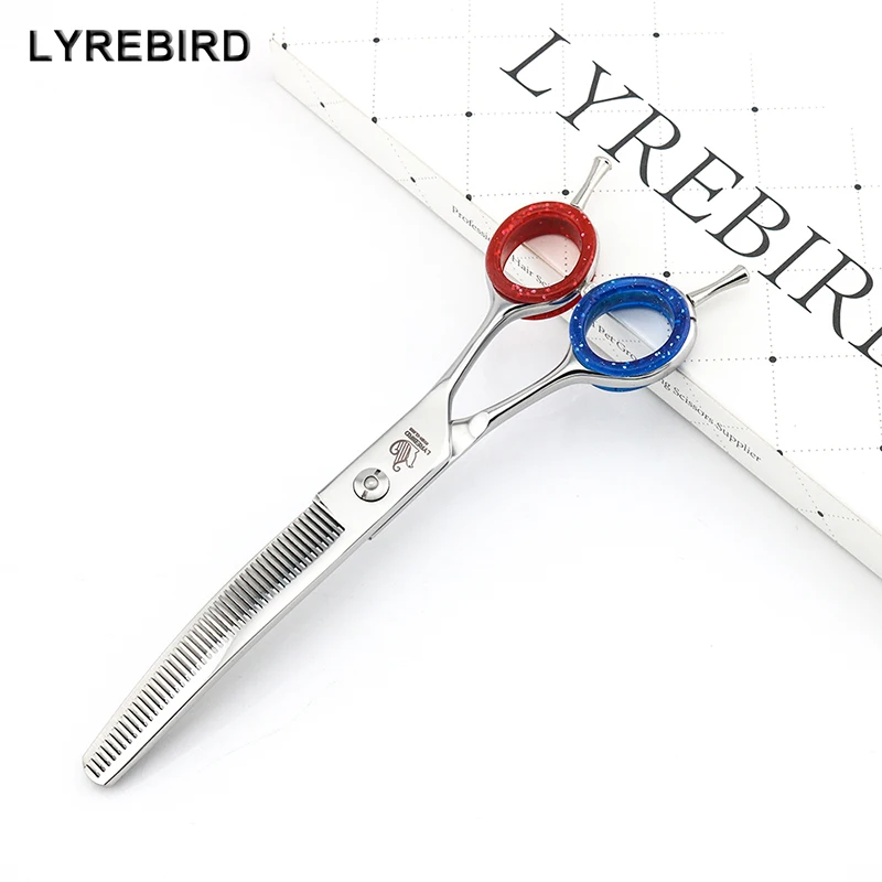 Ножницы для ухода за собаками 7 дюймовые изогнутые ножницы филировки 46 зубов