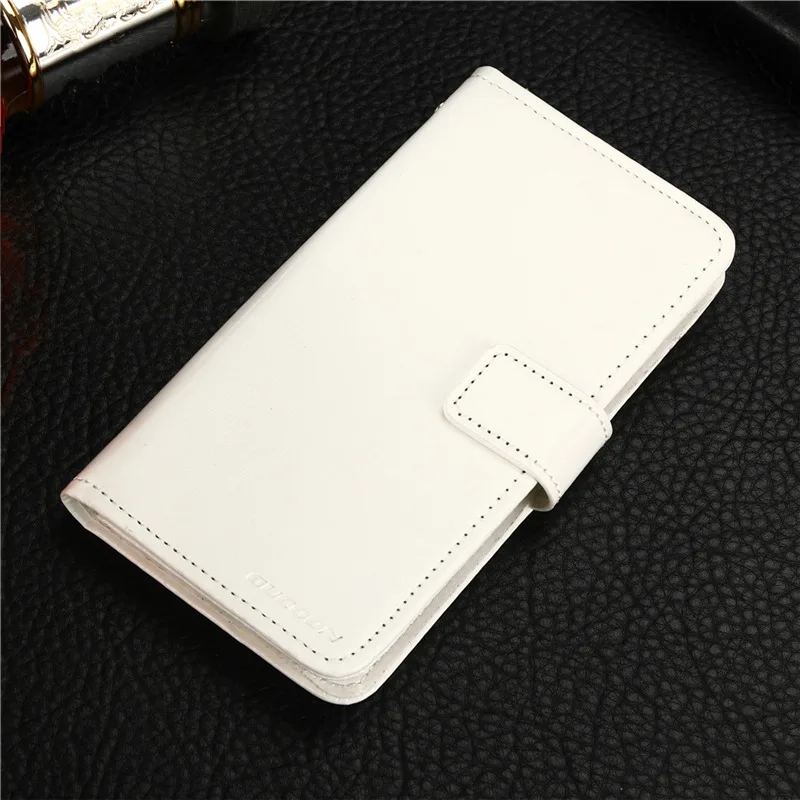 Винтажный чехол-бумажник GUCOON для zte Blade A6 Max L8 A3 из искусственной кожи Классический чехол с откидной крышкой Магнитный Модный чехол - Цвет: Белый
