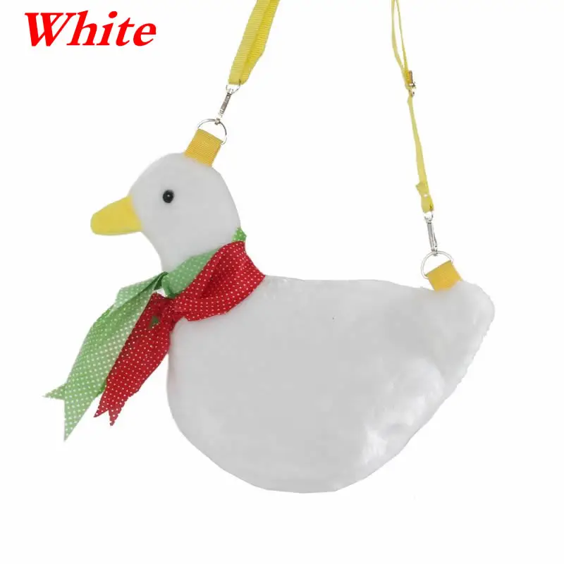 White Милая плюшевая сумка с уткой для детей, детская сумка через плечо, Подростковая мультяшная сумка через плечо, забавная Мини дорожная сумка, сумки - Цвет: White