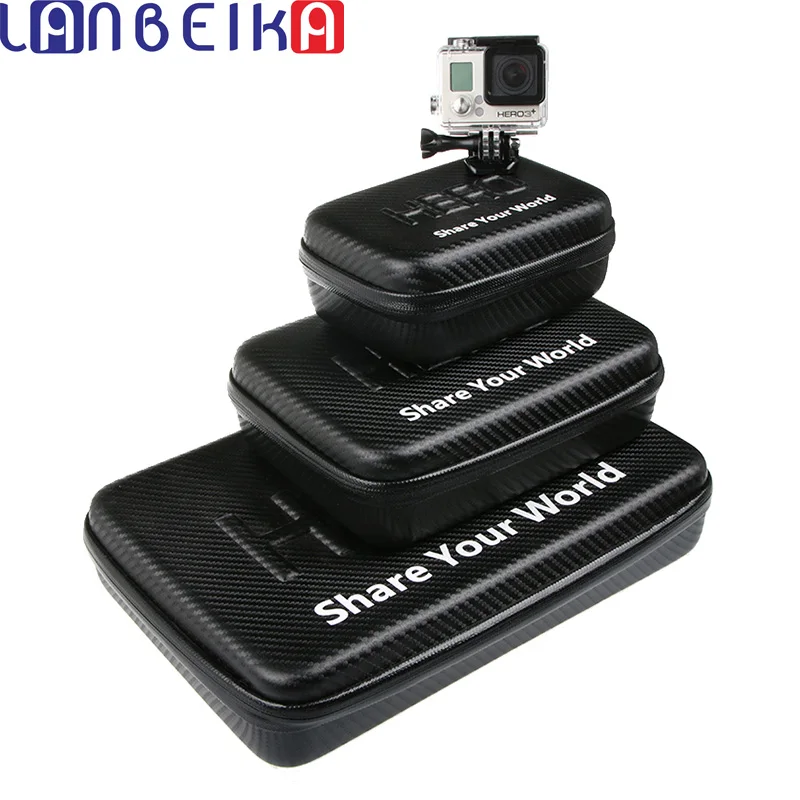 

LANBEIKA For Gopro Waterproof Portable Case Bag PU Protection Box For SJCAM SJ5000 SJ4000 SJ6 SJ8 GoPro Hero 10 9 8 7 DJI OSMO
