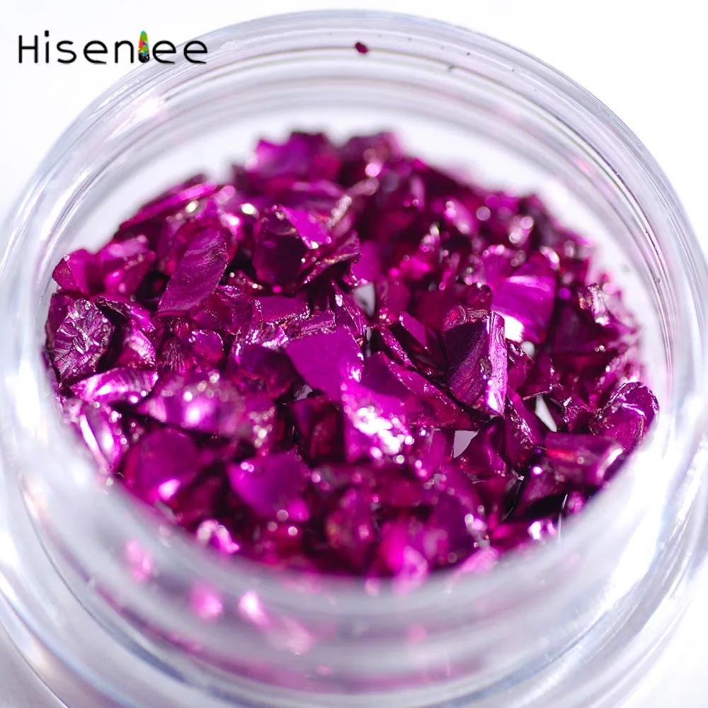 Dark Purple 1 коробка новая мода разбитое стекло камень Популярные в японском стиле блестящие, дизайн ногтей ювелирные изделия мобильный телефон оболочки аксессуары декоративный инструмент - Цвет: Dark Purple