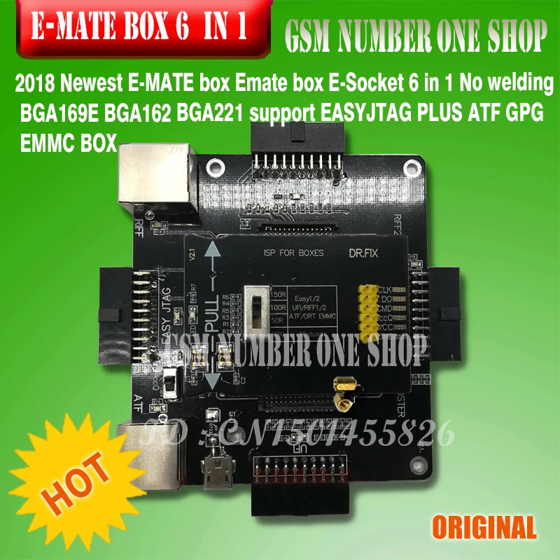 Оригинальный Новый E-mate box Emate E-Socket pro EMMC TOOL все в 1 Поддержка BGA153/169 BGA162/186 BGA529 BGA -221 |