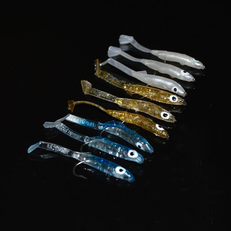 

Grig Shaped Soft Lure 5.5cm 0.6g Ice Fishing Bait Quality 2019 Carp Bait With Hook 100 Pcs/Lot