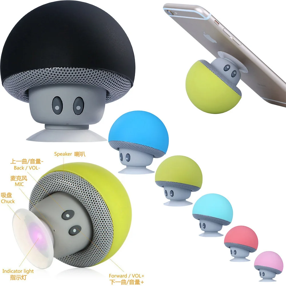 Мини-колонка в форме гриба беспроводной Bluetooth 4 2 динамик MP3 плееры с микрофоном