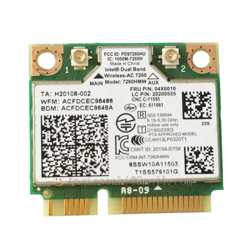 Двухдиапазонная карта 7260HMW 867M WiFi + BT 4 0 Wlan Intel 7260 AC для Lenovo Thinkpad S440 S540 E440 E540 K4350 K4250 B5400