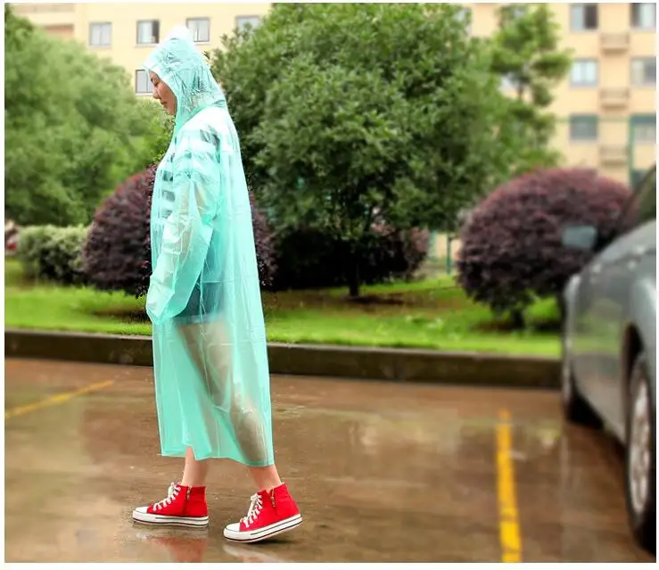 Прозрачный дождевик для путешествий ПВХ 1 шт. пеших прогулок