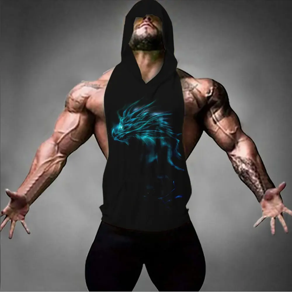 MUSCLE ALIVE мужские худи для бодибилдинга майка для занятия фитнесом спандекс Gymwear мужская одежда худи без рукавов толстовки