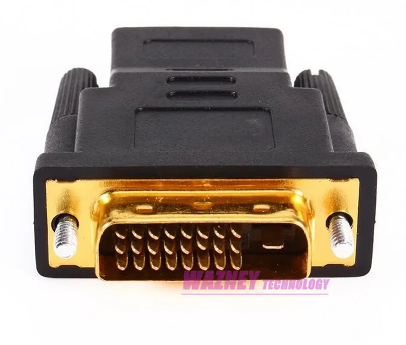 Позолоченный адаптер DVI 24 + 1 HDMI преобразователь штекер-гнездо