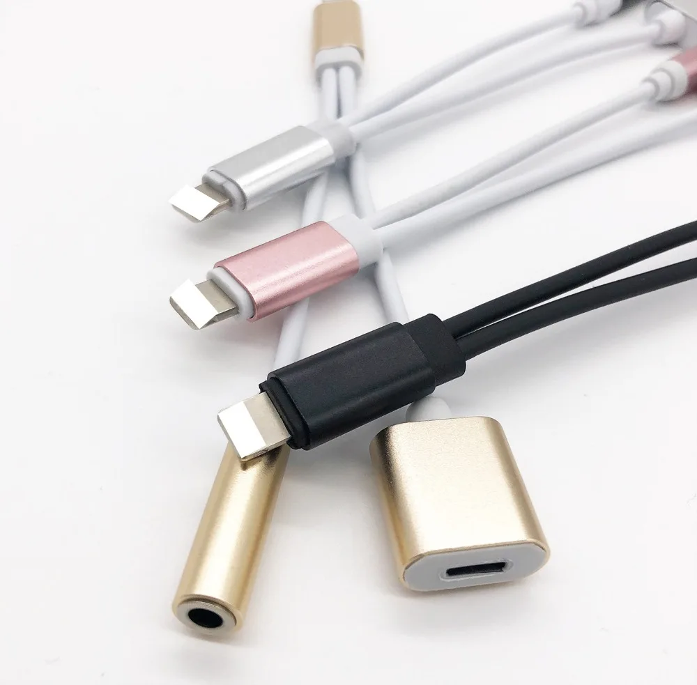 Передача гарнитуры для iphone 7 Аудио и зарядки адаптер 3 5 Aux Jack наушники сплиттер