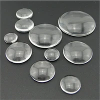 6pcslot flat back 35405060mm transparent clear glass cabochon cameo setting base set for diy jewery finding z350