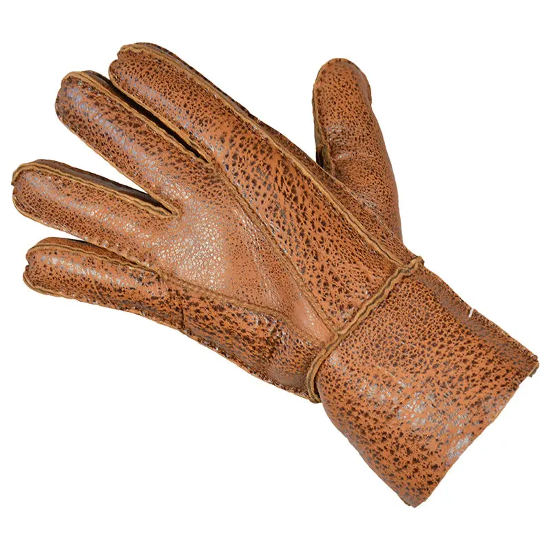 brown PUDI GL7021 мужские перчатки из натуральной кожи брендовые новые стильные русские зимние теплые перчатки из натуральной кожи с искусственным мехом - Цвет: brown