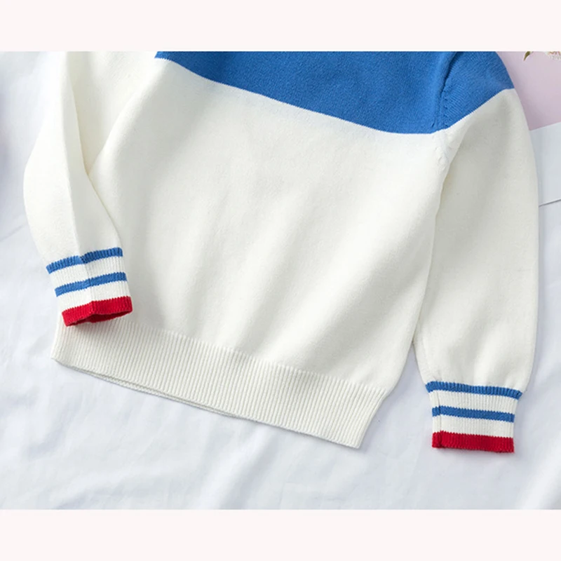 New Baby Girls Sweater Autumn Spring Kids Knitwear Boys Pullover Sweater Stripe Knitted Sweater Children's Clothing