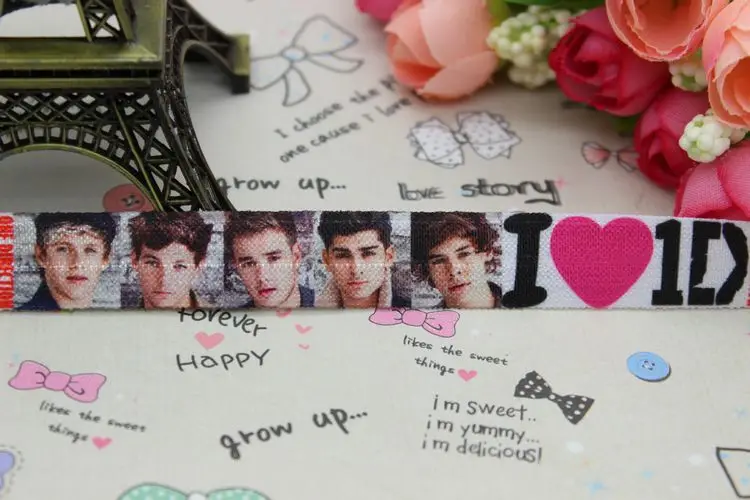 5/8 дюймов бесплатная доставка складывающаяся эластичная лента для волос 1D с