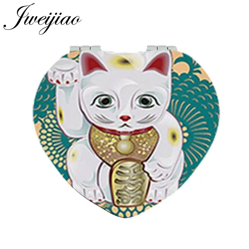 JWEIJIAO Фортуна кошка сердце карманные зеркальные звенящие колокольчики из