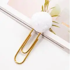 Симпатичные волосы мяч Клип Мини DIY Закладка 6,5*1,1 см - Цвет: 3